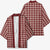 Burgundy Japanese Palaka Pride Kimono - Polynesian Pride