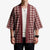 Burgundy Japanese Palaka Pride Kimono - Polynesian Pride
