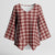 Burgundy Japanese Palaka Pride Kimono Sleeve Blouse - Polynesian Pride