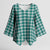 Teal Japanese Palaka Pride Kimono Sleeve Blouse - Polynesian Pride