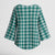 Teal Japanese Palaka Pride Kimono Sleeve Blouse - Polynesian Pride