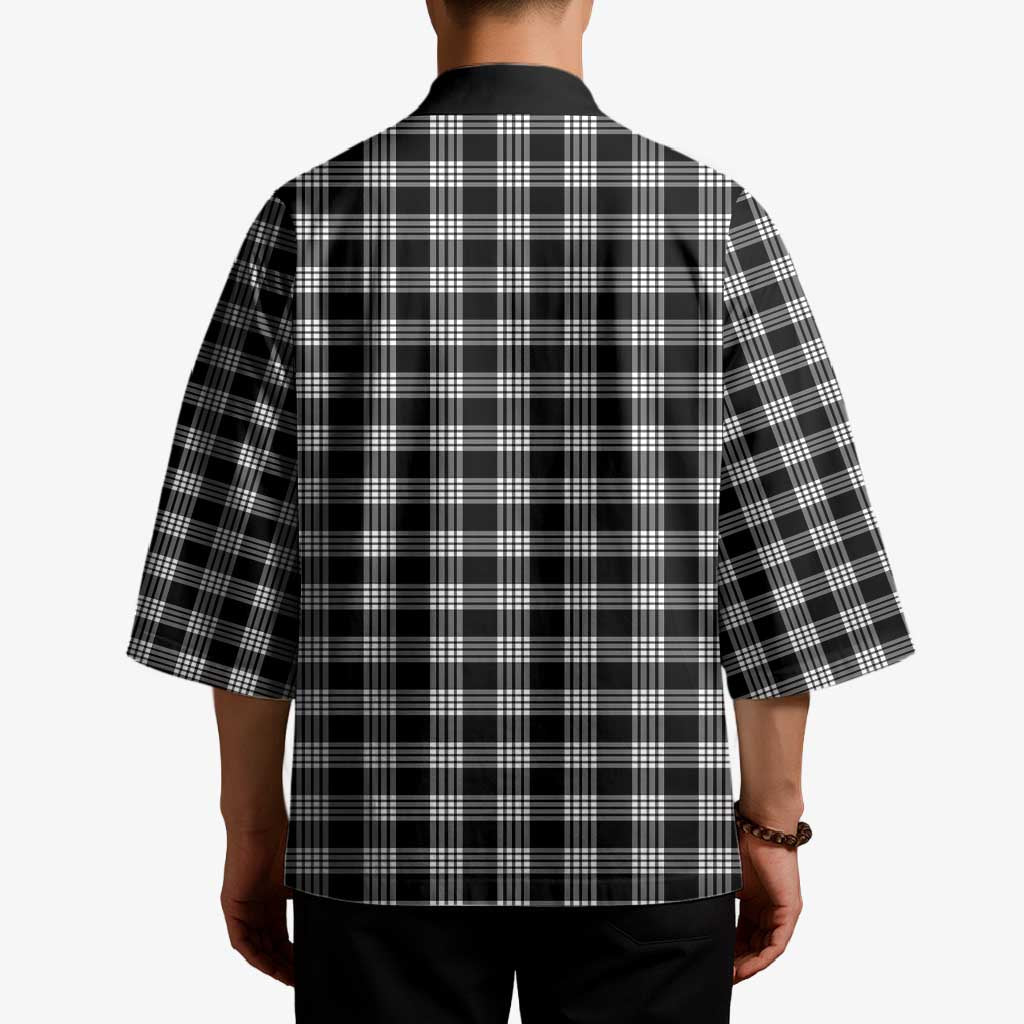 Black Japanese Palaka Pride Kimono - Polynesian Pride