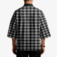 Black Japanese Palaka Pride Kimono - Polynesian Pride