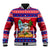 Custom Guam Christmas Baseball Jacket Guaman Santas Felis Pasgua LT14 Unisex Blue - Polynesian Pride