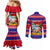 Custom Guam Christmas Couples Matching Mermaid Dress and Long Sleeve Button Shirt Guaman Santas Felis Pasgua LT14 - Polynesian Pride
