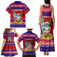Custom Guam Christmas Family Matching Tank Maxi Dress and Hawaiian Shirt Guaman Santas Felis Pasgua LT14 - Polynesian Pride