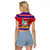 Custom Guam Christmas Raglan Cropped T Shirt Guaman Santas Felis Pasgua LT14 - Polynesian Pride