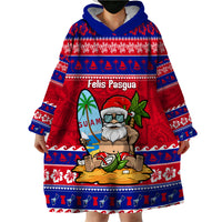 Custom Guam Christmas Wearable Blanket Hoodie Guaman Santas Felis Pasgua LT14 - Polynesian Pride