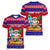 Custom Guam Christmas Women V Neck T Shirt Guaman Santas Felis Pasgua LT14 - Polynesian Pride