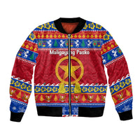 Custom Philippines Christmas Bomber Jacket Filipino Parol Maligayang Pasko LT14 Unisex Blue - Polynesian Pride