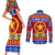 Custom Philippines Christmas Couples Matching Short Sleeve Bodycon Dress and Long Sleeve Button Shirt Filipino Parol Maligayang Pasko LT14 - Polynesian Pride