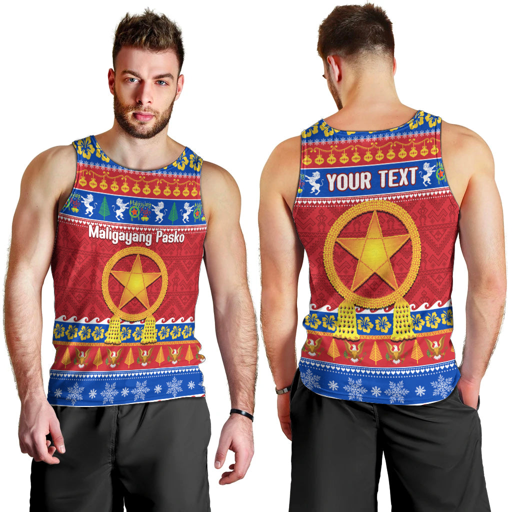 Custom Philippines Christmas Men Tank Top Filipino Parol Maligayang Pasko LT14 - Polynesian Pride
