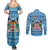 Custom Fiji Christmas Couples Matching Summer Maxi Dress and Long Sleeve Button Shirt Fijian Tapa Marau na Kerisimasi LT14 - Polynesian Pride