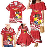 Custom Mate Maa Tonga Family Matching Mermaid Dress and Hawaiian Shirt 2024 Go Champions LT14 - Polynesian Pride