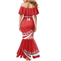 Custom Mate Maa Tonga Family Matching Mermaid Dress and Hawaiian Shirt 2024 Go Champions LT14 - Polynesian Pride