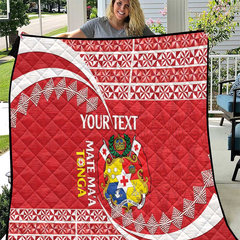 Custom Mate Maa Tonga Quilt 2024 Go Champions LT14 Red - Polynesian Pride