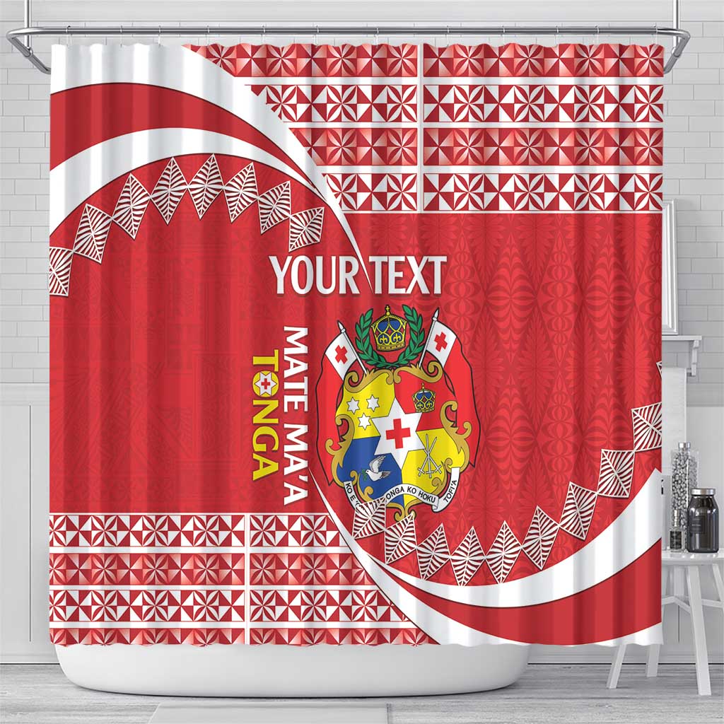 Custom Mate Maa Tonga Shower Curtain 2024 Go Champions LT14 - Polynesian Pride