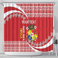 Custom Mate Maa Tonga Shower Curtain 2024 Go Champions LT14 - Polynesian Pride