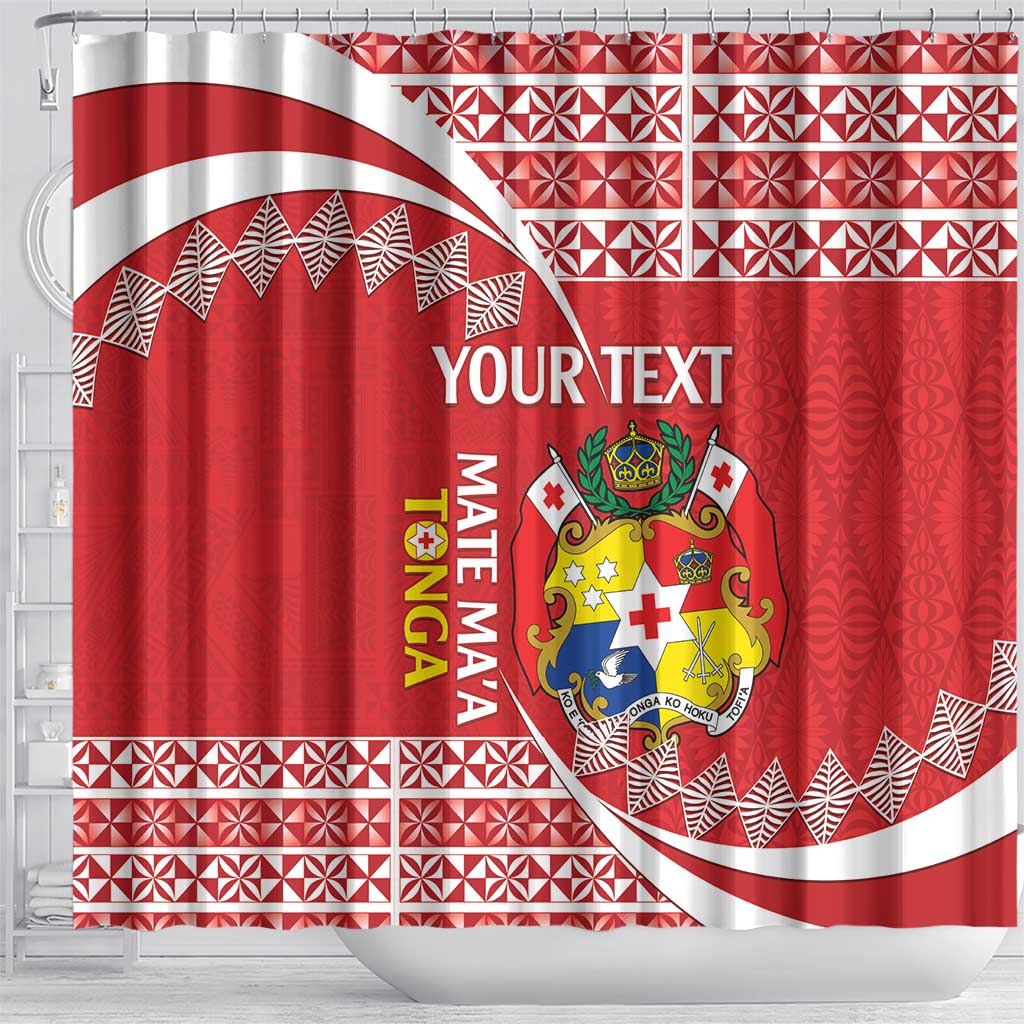 Custom Mate Maa Tonga Shower Curtain 2024 Go Champions LT14 - Polynesian Pride
