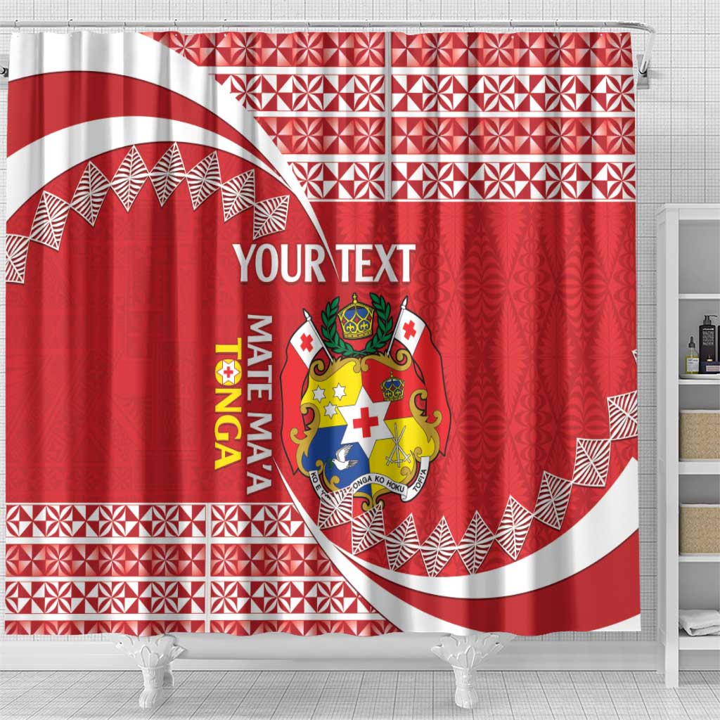 Custom Mate Maa Tonga Shower Curtain 2024 Go Champions LT14 - Polynesian Pride