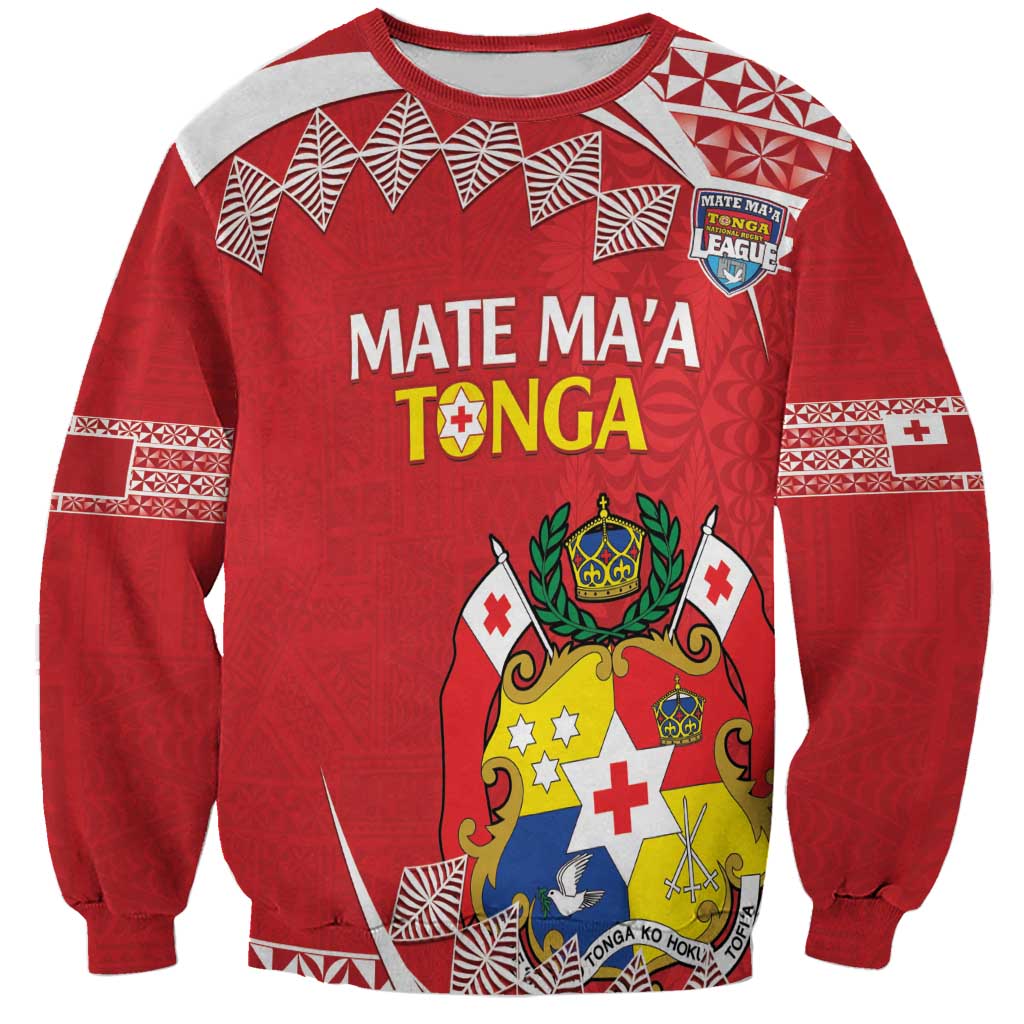 Custom Mate Maa Tonga Sweatshirt 2024 Go Champions LT14 Unisex Red - Polynesian Pride