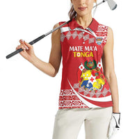 Custom Mate Maa Tonga Women Sleeveless Polo Shirt 2024 Go Champions