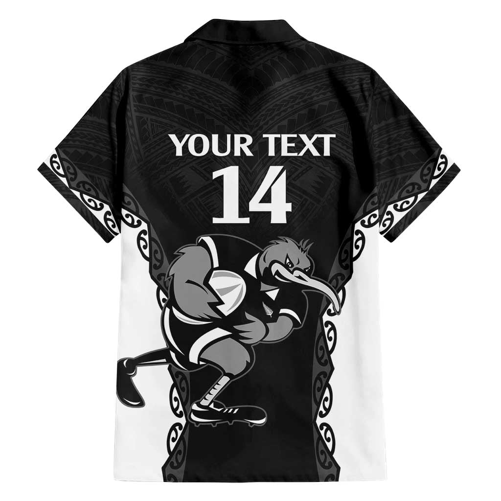 Aotearoa Rugby Custom Family Matching Summer Maxi Dress and Hawaiian Shirt Maori Kiwi - Mascot Style LT14 - Polynesian Pride