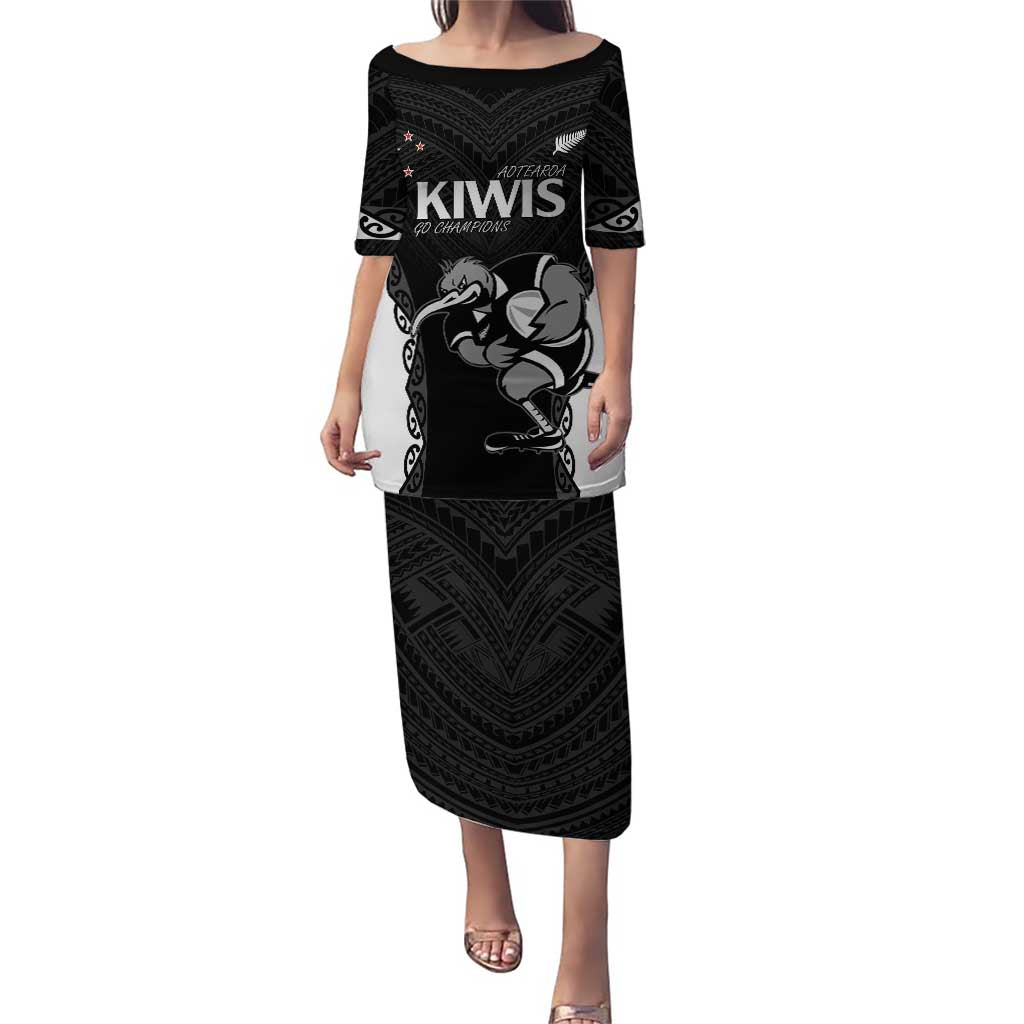 Aotearoa Rugby Custom Puletasi Maori Kiwi - Mascot Style