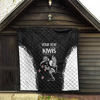 Aotearoa Rugby Custom Quilt Maori Kiwi - Mascot Style