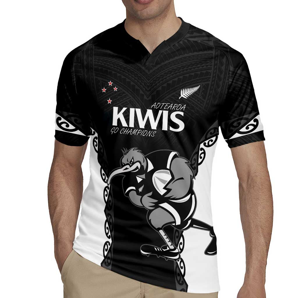 Aotearoa Rugby Custom Rugby Jersey Maori Kiwi - Mascot Style