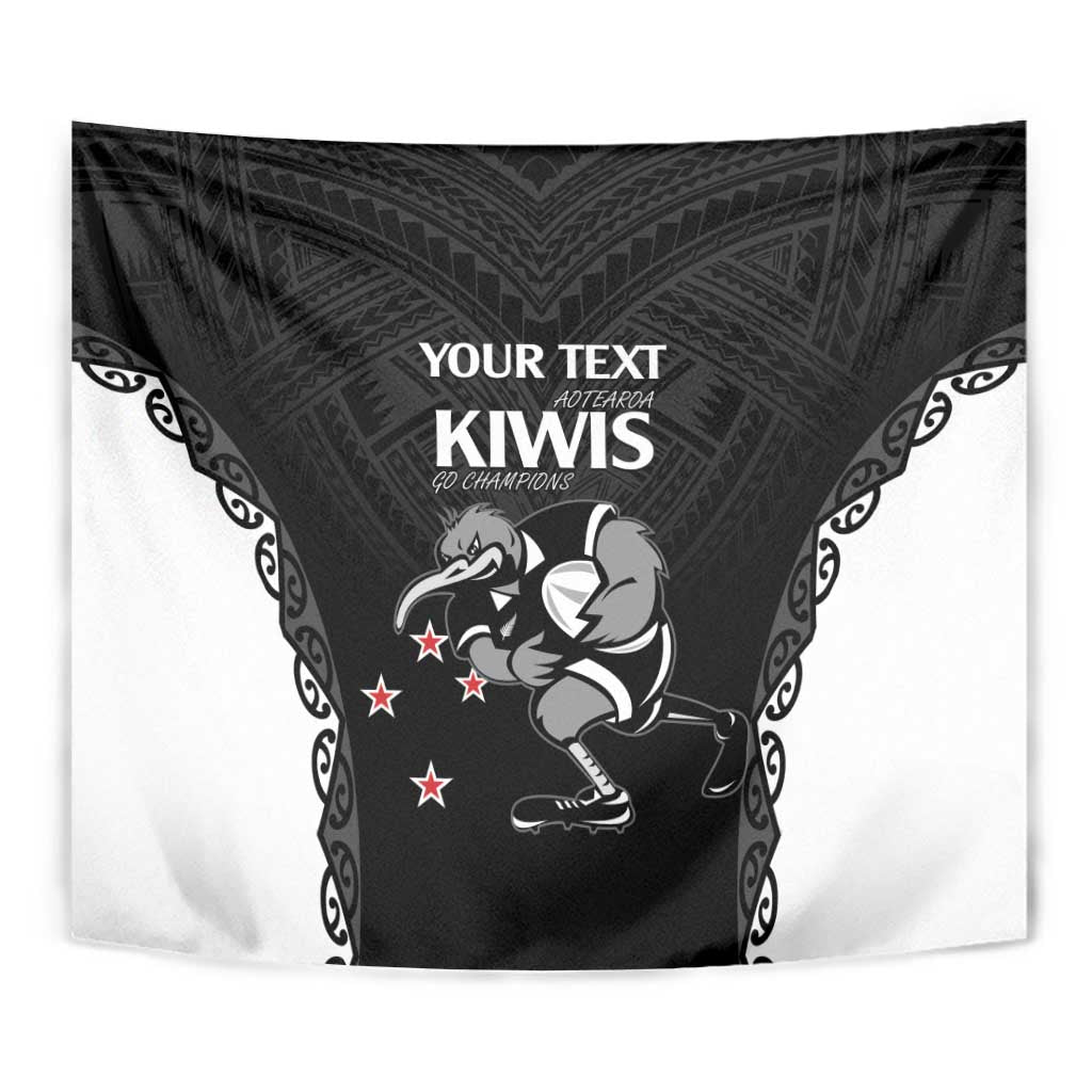 Aotearoa Rugby Custom Tapestry Maori Kiwi - Mascot Style