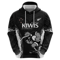 Aotearoa Rugby Custom Zip Hoodie Maori Kiwi - Mascot Style LT14 - Polynesian Pride