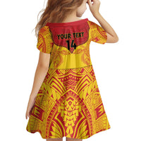 Papua New Guinea Rugby Custom Family Matching Off Shoulder Short Dress and Hawaiian Shirt Go Kumuls PNG - Polynesian Pattern LT14 - Polynesian Pride