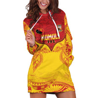Papua New Guinea Rugby Custom Hoodie Dress Go Kumuls PNG - Polynesian Pattern LT14 Yellow - Polynesian Pride