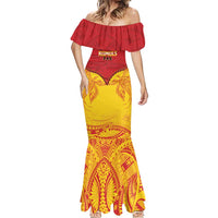 Papua New Guinea Rugby Custom Mermaid Dress Go Kumuls PNG - Polynesian Pattern LT14 - Polynesian Pride
