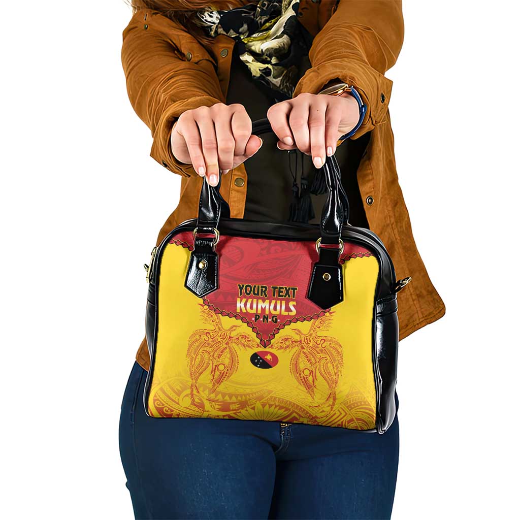 Papua New Guinea Rugby Custom Shoulder Handbag Go Kumuls PNG - Polynesian Pattern LT14 One Size Yellow - Polynesian Pride