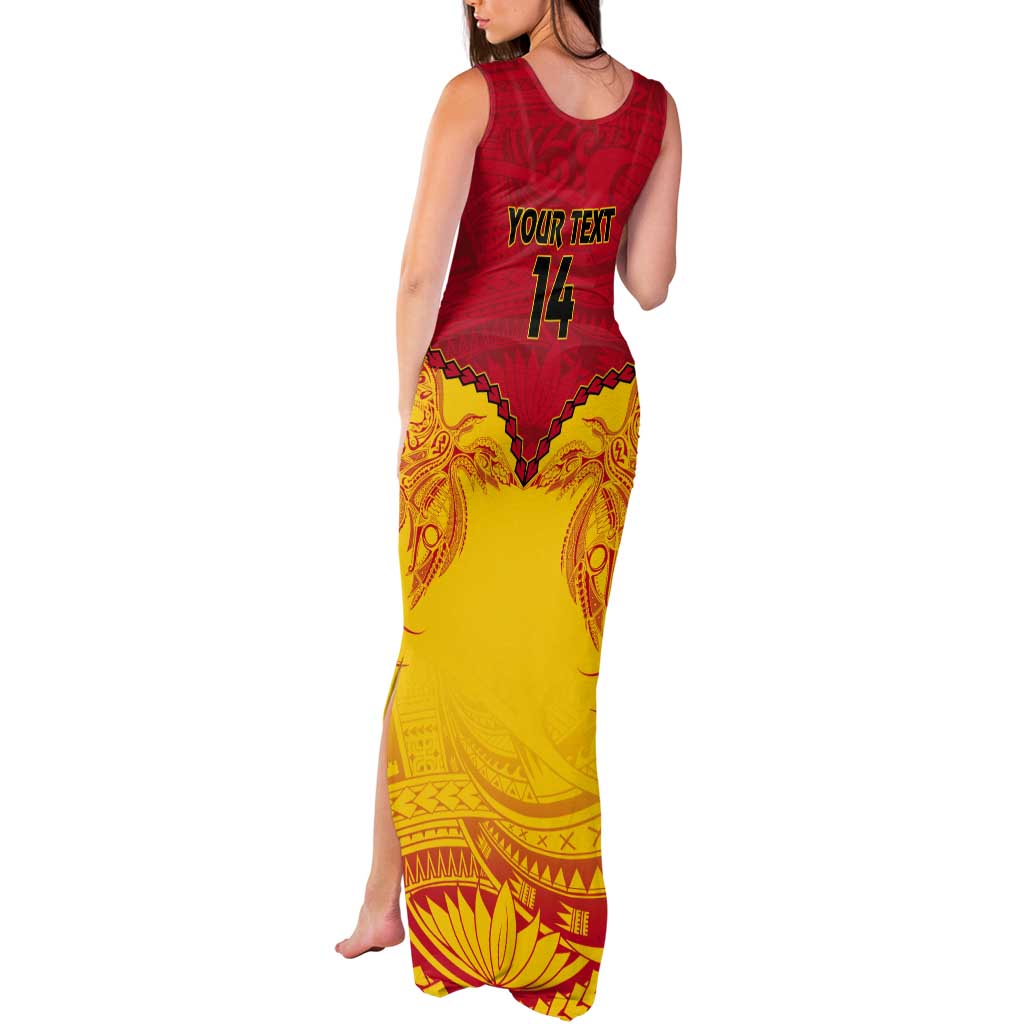 Papua New Guinea Rugby Custom Tank Maxi Dress Go Kumuls PNG - Polynesian Pattern LT14 - Polynesian Pride