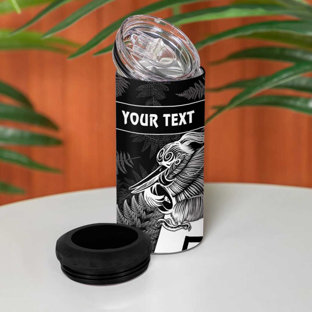 Custom Aotearoa Silver Fern Rugby 4 in 1 Can Cooler Tumbler 2024 Go Kiwi