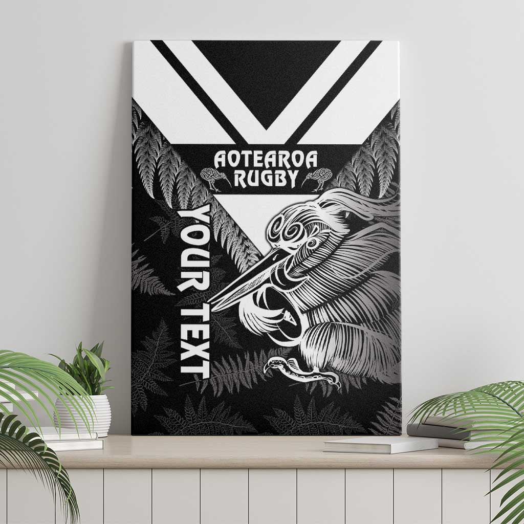 Aotearoa Silver Fern Rugby Custom Canvas Wall Art 2024 Go Kiwi