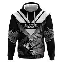 Aotearoa Silver Fern Rugby Custom Hoodie 2024 Go Kiwi LT14 Pullover Hoodie Black - Polynesian Pride