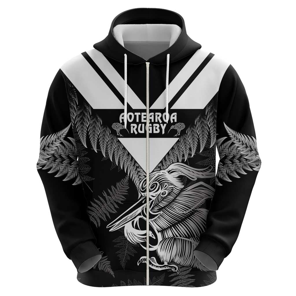 Aotearoa Silver Fern Rugby Custom Hoodie 2024 Go Kiwi LT14 - Polynesian Pride