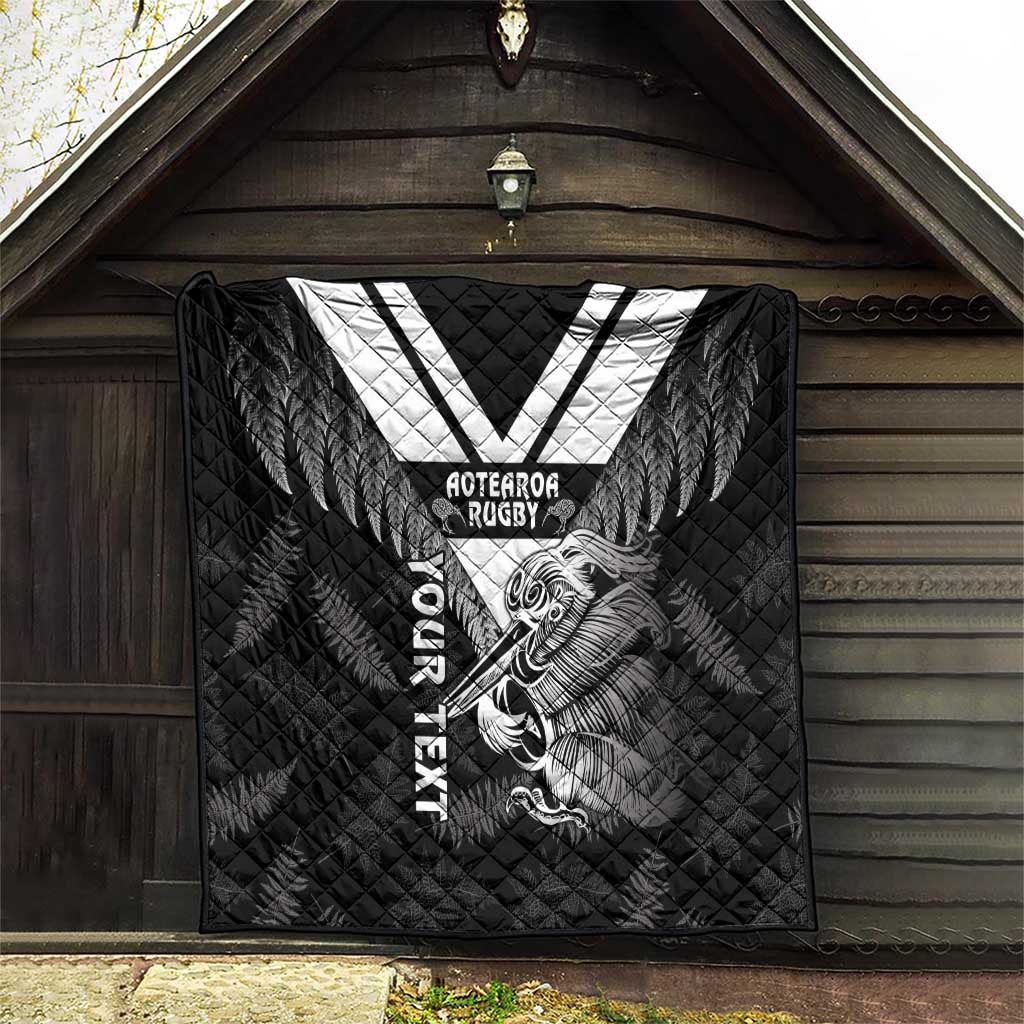 Aotearoa Silver Fern Rugby Custom Quilt 2024 Go Kiwi