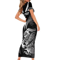 Aotearoa Silver Fern Rugby Custom Short Sleeve Bodycon Dress 2024 Go Kiwi LT14 - Polynesian Pride