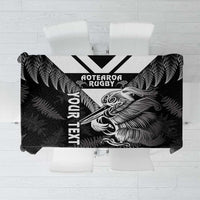 Aotearoa Silver Fern Rugby Custom Tablecloth 2024 Go Kiwi