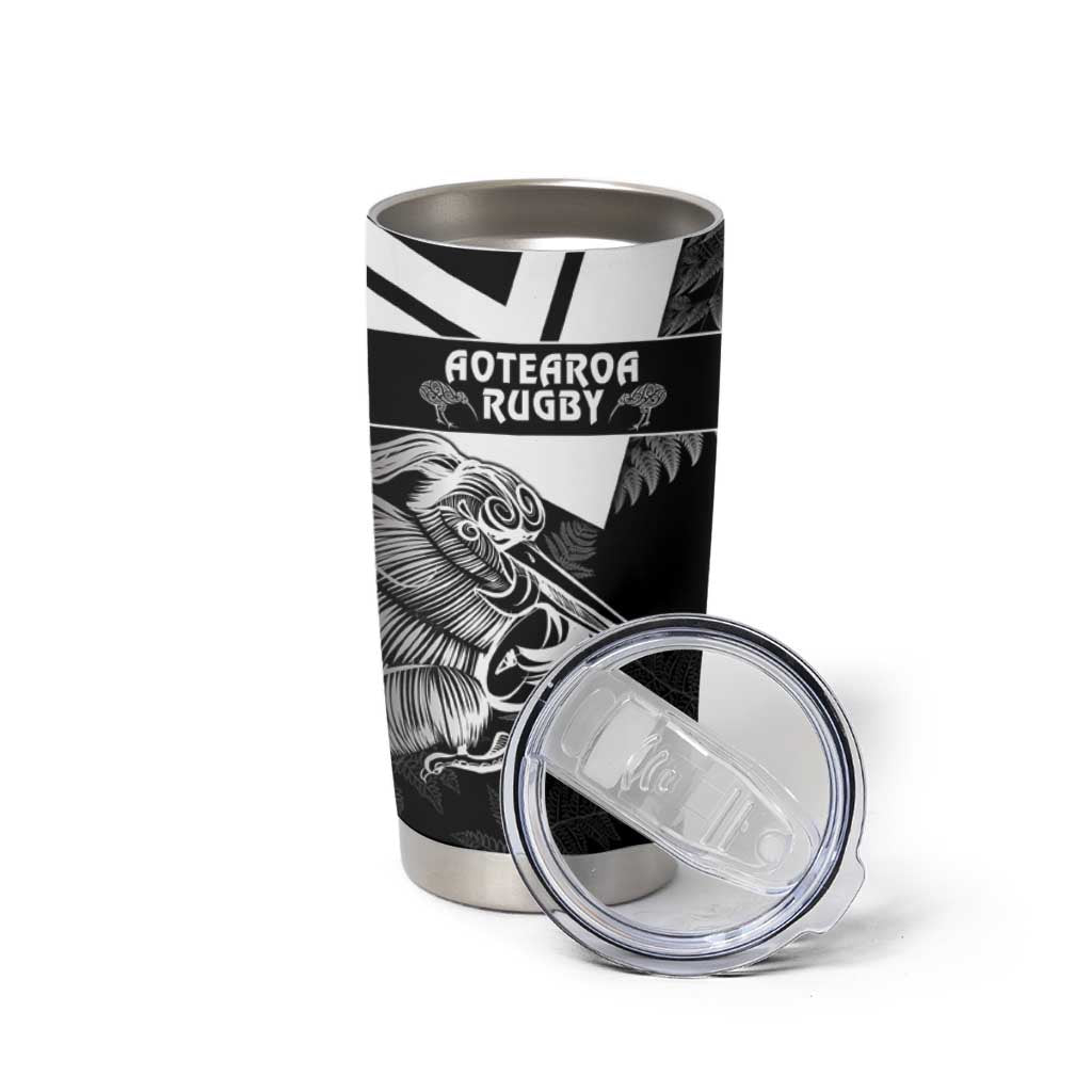Custom Aotearoa Silver Fern Rugby Tumbler Cup 2024 Go Kiwi