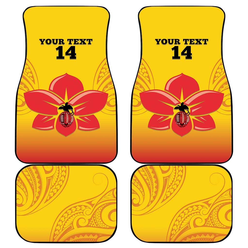 Orchids PNG Rugby Custom Car Mats Go Champions Papua New Guinea