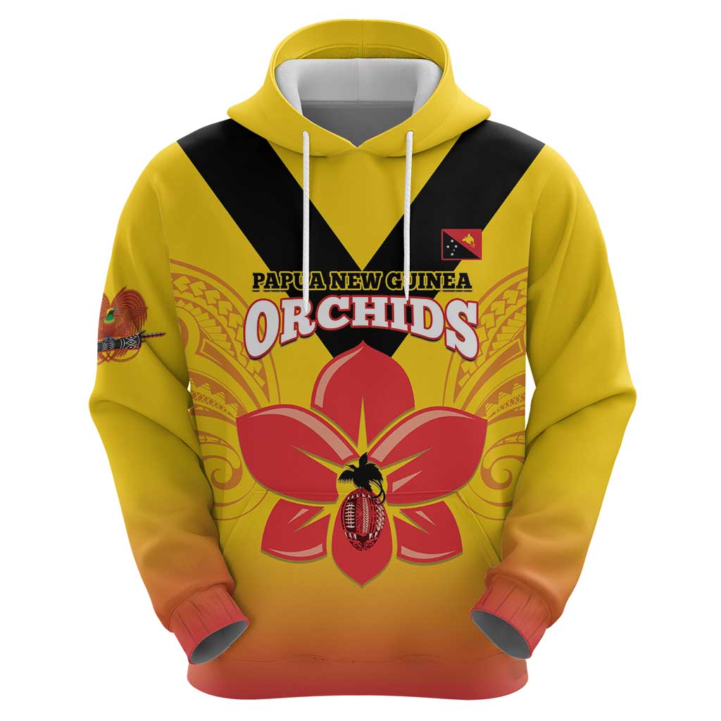 Orchids PNG Rugby Custom Hoodie Go Champions Papua New Guinea LT14 - Polynesian Pride