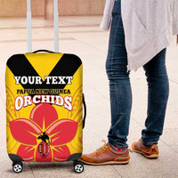Orchids PNG Rugby Custom Luggage Cover Go Champions Papua New Guinea LT14 Yellow - Polynesian Pride