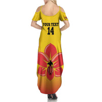 Orchids PNG Rugby Custom Summer Maxi Dress Go Champions Papua New Guinea LT14 - Polynesian Pride