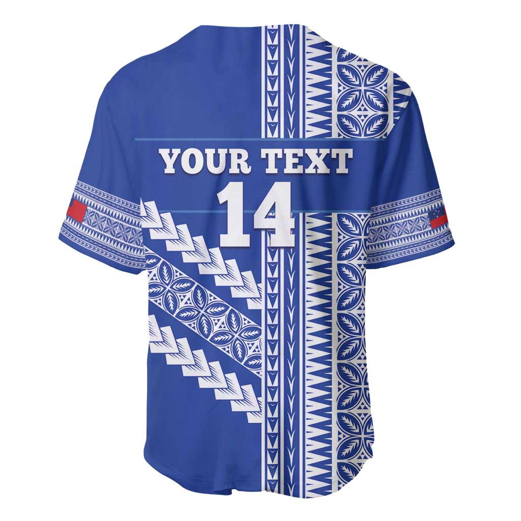 Fetu Samoa Rugby Custom Baseball Jersey Siapo Pattern - Sporty Style LT14 - Polynesian Pride